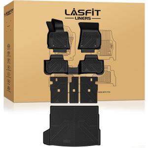 LASFIT Floor Mats & Cargo Mat & Backrest Mats for BMW X3 2025 2026 Custom Fit TPE All Weather 1st & 2nd Row Car Mats and Trunk Liners Accessories for 30 xDrive M50 xDrive