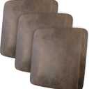 Leather Look Couch Cushion Covers Sofa Seat Slipcovers Sets Couches Furniture Protector for Sectional Armchair Loveseat Pets Kids Stretch Spandex Fabric (3 Cushion Sofa, Brown)