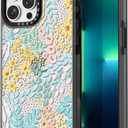 Compatible for iPhone 13 Pro Max Case Cute - Durable Shockproof 6.6 ft Drop Impact Phone Case - Blue Spring Design for iPhone 13 Pro Max 6.7" Black