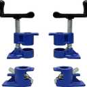 HENBOW 3/4" Pipe Clamp,Wood Gluing Pipe Clamp Set,Heavy Duty Cast Professional Pipe Clamps Tools,Cast Iron Wood Clamps Quick Release for Woodworking Improvement and Diy Projects(2Pack-Blue)