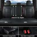 Coverado Front Seat Covers for Ford F150, Leather Auto Seat Cover Fit 2015-2026 F150, 2017-2026 F250 F350 F450 (Black)