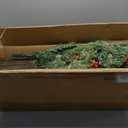 2 Pack 4FT Small Mini Pre-Lit Christmas Trees Potted Artificial with 160 Lush Branch Tips 100 LED Warm Lights, Pine Cones and Berries for Holiday Xmas Gift Home Decor, 8-Mode Timer Battery Box