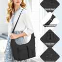 Travel Purse - Crescent Crossbody Sling Bag for Women - Cross Body Hobo HandBag Tote Shoulder Handbag (Black)