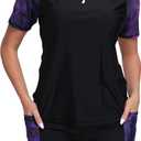 Halcurt Women Rash Guard Swimsuit Short Sleeves Swim Tee with High Waisted Shorts Sun Protective Swimsuits Purple L