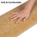 Carpet Stair Treads Non-Slip Bullnose Carpet for Stairs Indoor Stair Pads Self-Adhesive Skid Resistant & Washable 14- Pack Camel 9.5" x 30"x 1.3", Set of 14