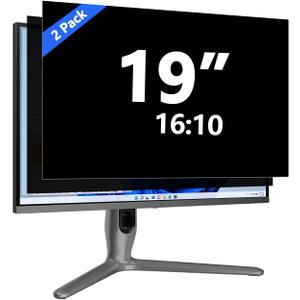 [2-Pack] 19 Inch Computer Privacy Screen for 16:10 Monitor, Removable Anti Glare Blue Light Filter & Anti-Scratch Protector Film - Eye Protection Privacy Shield for Desktop Monitors