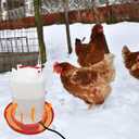 Chicken Water Heater Cord, Freeze-Proof Heated Waterer for Chickens & Poultry, Safe Low-Watt Heating Cable Keeps Water Ice-Free in Winter for Ducks, Rabbits & Small Animals (1 Pack)