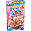 Cinnamon Toast Crunch Strawberry Breakfast Cereal, Family Size, 18.8 oz | Tangy-Sweet Strawberry & Cinnadust, 16g Whole Grain, Good Source of Calcium, ~13 Servings (EXP 05/24/27)
