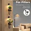 Leaf&lull Hanging Planters for Indoor Plants with Lights Wall Planter Holder Plant Stand Wall Hanging Decor 2 Pack Black