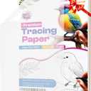 Tracing Paper 9x12 Inch - 50 Sheets 41lb/63gsm Transparent Trace Paper for Sketching, Preliminary Drawing, Drafting & Art Projects - Premium Translucent Tracing Paper for Pencil, Marker and Ink