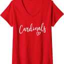 Womens Cardinals School Cardinals Sports Team Women's Cardinals V-Neck T-Shirt L 