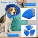 AOFITEE Soft Dog Cone, Adjustable Cones for Dogs After Surgery, Comfy Dog Cone Collar Alternative to Stop Licking, Elizabethan Recovery Collar for Large Dogs (Blue, Large)