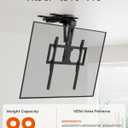 Motorized Ceiling TV Mount with Remote for 37-75‘’ TVs, Flip Down, Black