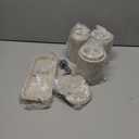 Bathroom Accessories Set, 6-Piece Bathroom Accessory Set, Toothbrush Holders Set, Soap Dispenser, Vanity Tray, Tumbler, Cotton Swab Jars, Bathroom Organizer for Modern Bathrooms(Beige)