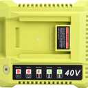 OP401 Fast Charger Replacement for Ryobi 40V Battery Charger, Compatible with Ryobi 40V Lithium Battery OP4040 OP4050 OP4050A OP40601 OP4026 OP4015 OP4030 Tools Battery