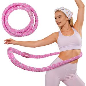 Soft Hula Hoop for Adults 3.3lb Weighted Hula Hoops for Women Weight Loss Pilates Equipment Infinity Hoop Soft Spring Weighted Hoop for Adults Women Beginners Kids Home Travel Gym