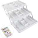 multi level smart drawer organizer, 3-Tier Expandable Multi-Level Folding Smart Drawer for Makeup, Jewelry,Desk Organizer,Office Supplies