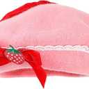 BESTOYARD 1pc Berets Beret Hat for Women & Kids with Design & Wool Material Kawaii Hat Hat Outfits for Girls Female Outdoor Decorative Hat Girls Bucket Hat Cap Pink