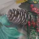 Christmas Candle Ring Wreaths Poinsettia Berries Pinecones Candle Ring Holder for Christmas Table Centerpiece Window Chair Wall Dcor (Light Blue)