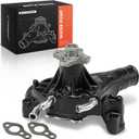 A-Premium Water Pump with Gasket [OHV 4.3 5.0 5.7L] Compatible with GMC, Chevy, Cadillac, Olds., Isuzu Cars - C/K-Class, Silverado 1500, Savana 1500 96-14, Express 3000, Yukon, Sierra 1500, NPR & More