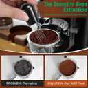 Espresso Accessories Kit, 51mm Coffee Distributor & Tamper Leveler, Dosing Funnel Set and WDT Tool for Delonghi 51 mm Espresso Machines and Portafilters