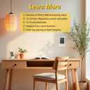 Indoor Outdoor Thermometer Hygrometer Room Humidity Test Meter with Desk-top Placing or Wall Hanging Two Ways of Placement Digital Temperature Monitor Gauge with External Sensor (Model TH95) (White)