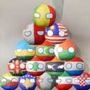7.9-inch Polish Country Ball Plush Country Ball, Flags of Canada, NATO, Iceland, Poland, Jamaica, Plush Toy Country Balls, Interior Decoration, (Tanzania,7.8in)