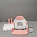 Fedicelly Potty Training Seat Ladder Toddler,Potty Seat Toilet Boys Girls,Adjustable Kids Toilet Training Seat (Pink)