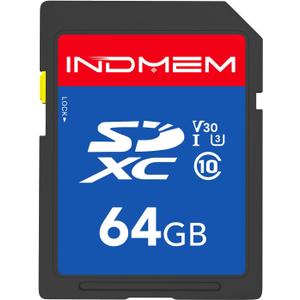 64GB SD Card, High Speed up to 90M/S, C10/U3/V30, SDXC UHS-I Memory Cards, Full HD & 4K Video Compatible with Digital Camera, HD Camcorders, DSLR and PC, 64GB(1pc)