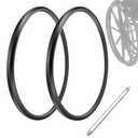 Migeek (1 Pair) Wheelchair Rear Wheel Replacement Tire, Wheelchair Tire, 24 "X 1" Universal Flat-Free Polyurethane Tire, Suitable for Manual Wheelchair Tire Replacement