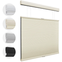 MiLin Cordless Top Down Bottom Up Cellular Shades Color-Matched Window Treatments Cellular Blinds for Windows Honeycomb Design Blinds & Shades (Blackout Creamy, 27" W x 64" H)