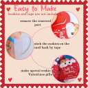 5 x Valentines Day Cards for Kids School, Funny Cookies Milk Gift Tags Party Favors Decoration, Valentine Exchange Card, Birthday, Graduation, Easter Treats Decor, Cute Classroom Gifts Decor