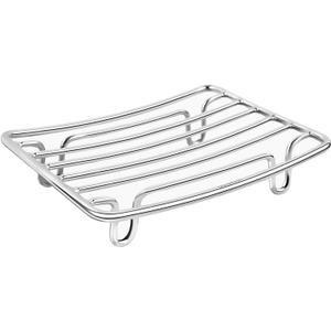 Soap Dish, Stainless Steel Bar Soap Holder for Shower, Self Draining Stand Soap Saver for Bathroom, Kicthen Sink and Countertop, Chrome 1-Pack