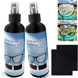 ANRUI 2PCs Lens Scratch Remover for Eye glasses, Lens scratch removal spray,Eyeglass Scratch Remover, Glasses Windshield Repair Fluid, Glasses Glass Scratch Repair Liquid