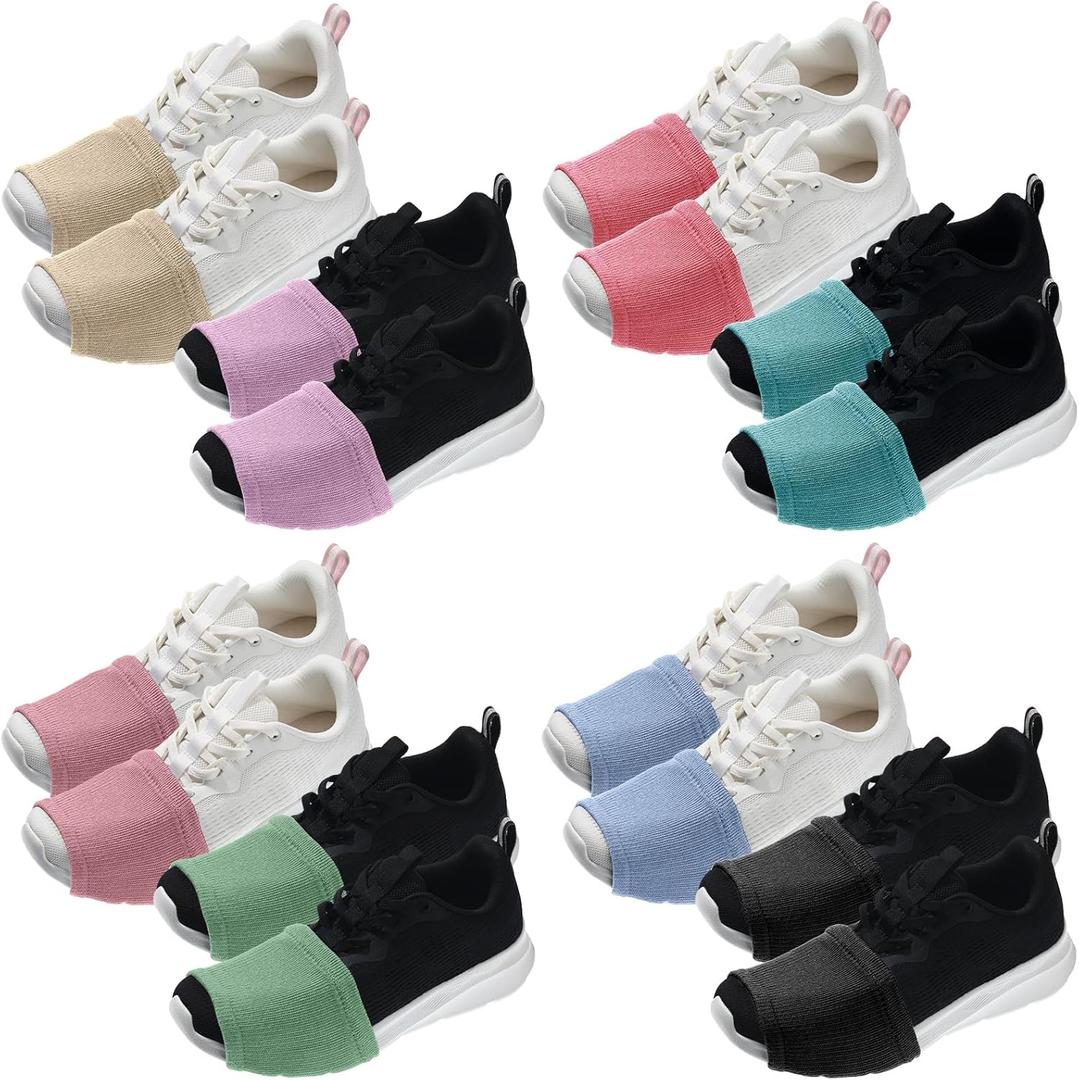 Haysandy 8 Pairs Dance Shoe Covers Over Shoes Socks for Dancer Women (Large, Candy Color)