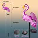 Solar Lights Outdoor,Flamingo Gifts for Women,Pink Flamingos for Yard Art Decor,Solar Metal Flamingo Lights Outdoor,Solar Powered Statues for Garden Yard Lawn Patio