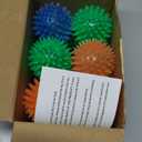 LECHONG 12pack Squeaky Dog Toys Spiky Dog Balls Cleans Teeth and Promotes Dental and Gum Health for Your Pet Squeaker Ball Toys for Aggressive Chewers (S 12PACK)