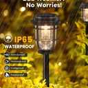 Vuees Bright Solar Pathway Lights Outdoor, 6 Pack Waterproof IP65, Auto On/Off Solar Powered Garden Lights for Yard Lawn Walkway Landscape Pool Outside - 3-in-1 Hanging, Tabletop & Stake Lighting