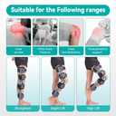 Hinged Knee Brace, ROM Adjustable Post Op Support for ACL MCL PCL Recovery, Professional Knee Immobilizer for Meniscus Tear, Arthritis and Injury Rehabilitation, Universal Size for Left and Right Leg, One Size
