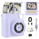 FKATEEN Kids Camera Instant Print, Christmas Birthday Gifts Girls Boys Aged 3-12, HD Digital Video Cameras Toddler, Instant Cameras for 3 4 5 6 7 8 9 10 Year Old Girls Boys with Print Paper