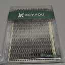 Lash Clusters 300pcs Individual Lashes 40D 0.07D Curl 14mm DIY Eyelash Extension KEYYOU Large Tray Volume Soft&Natural Eyelash Clusters(40D-0.07D,14