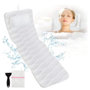 OMYSTYLE Full Body Bath Pillow, Bath Pillows for tub with Mesh Washing Bag & 21 Non-Slip Suction Cups, Spa Bathtub for Head Neck Shoulder and Back Support - 5D Air Mesh & Quick Drying