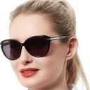 Round Reader Sunglasses for Women 1.5 Square Reading Glasses UV Filter Sturdy (Brown Leopard, 1.50)