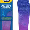Dr. Scholl's Walk Longer Insoles - Comfortable Plush Foam Cushioning Inserts for Walking, Hiking, and Standing on Feet All-Day with Arch Support - Walk 50% Longer Without Muscle Fatigue