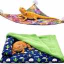 Mechpia Bearded Dragon Tank Accessories, Reptile Bedding Hammock Soft Fabric Warm Sleeping Pillow with Cover Substrate for Bearded Dragon Leopard Gecko Lizard
