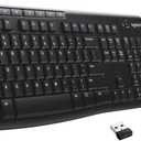 Logitech 920-004536 MK270 Wireless Keyboard and Mouse Combo Keyboard and Mouse Included, 2.4GHz Dropout-Free Connection, Long Battery Life