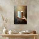 Bathroom Humor Wall Ar Funny Toilet Paper Poster Canvas Printing Minimalist Bathroom Art Rustic Toilets Wall Ideas Decor 8x12inch Framed