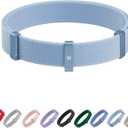 Safety Cat Collar - U.S. IDA Gold Awarding Design, Stretch Elastic Quick Release, Non Breakaway - Light Weight for Kitten, Neck Fit 7.8'-15.7' for All Small Large Cat,M(Sierra Blue)
