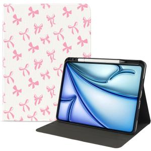JOYLAND for iPad Pro 12.9 inch 2022/2021,Cute Bow Case Anti-Scratch Shockproof Premium Folio Stand Case with Pencil Holder,for iPad Air 13 Inch 2024