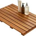 Wooden Shower Mat, Non Slip Bath Floor Mat, (Large), 26" x 17"